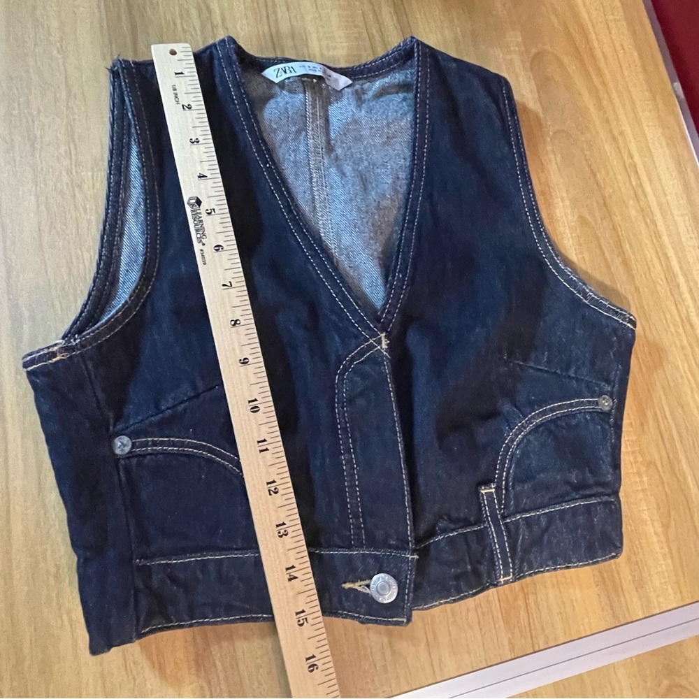 Zara Indigo Denim Vest - Picture 7 of 7